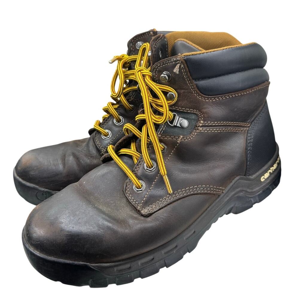 Carhartt Mens Rugged Flex Steel Toe Work Boot Brown Leather Size 10